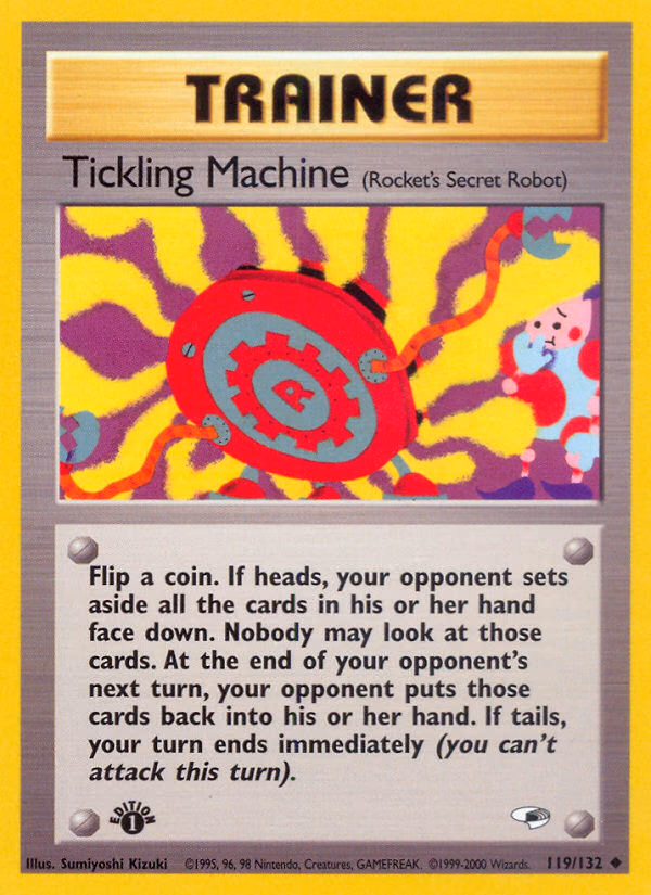 Tickling Machine (1st Edition) Pokemon card (119/132, Gym Heroes)