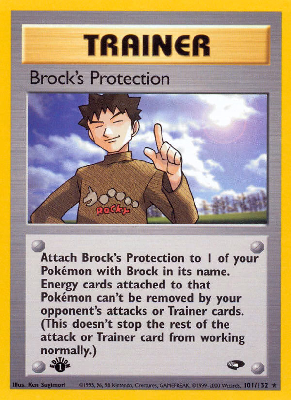 Brock's Protection (Unlimited) Pokemon card (101/132, Gym Challenge)