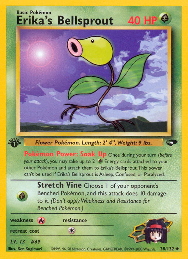Erika's Bellsprout (Unlimited) Pokemon card (38/132, Gym Challenge)