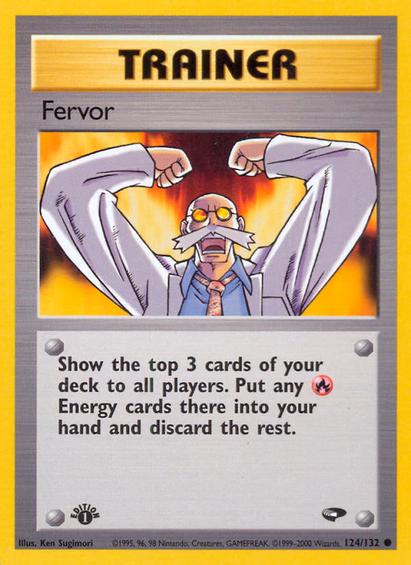 Fervor (Unlimited) Pokemon card (124/132, Gym Challenge)