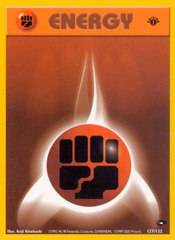 Fighting Energy (1st Edition) Pokemon card (127/132, Gym Challenge)