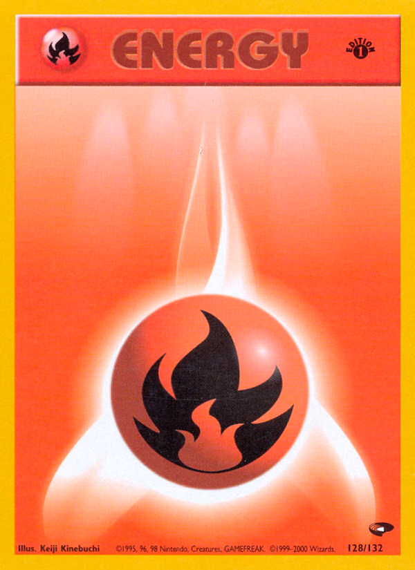 Fire Energy (Unlimited) Pokemon card (128/132, Gym Challenge)