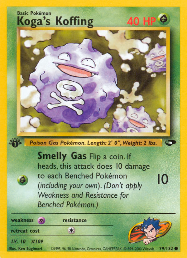 Koga's Koffing (Unlimited) Pokemon card (79/132, Gym Challenge)
