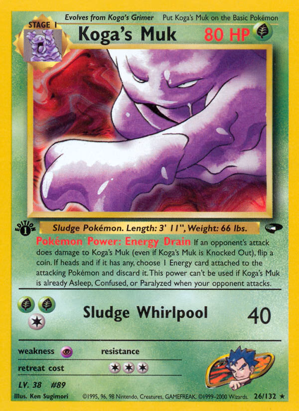 Koga's Muk (Unlimited) Pokemon card (26/132, Gym Challenge)