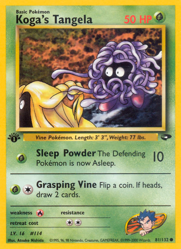Koga's Tangela (Unlimited) Pokemon card (81/132, Gym Challenge)