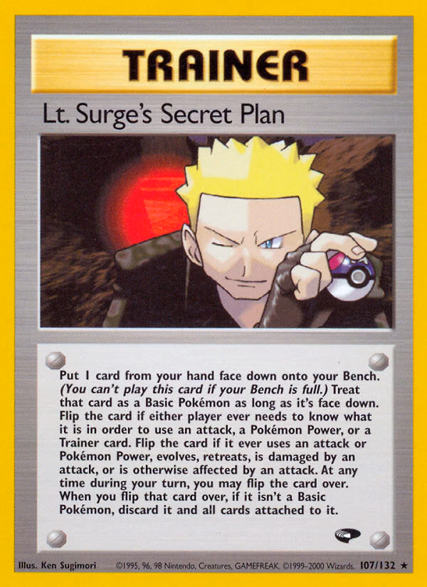 Lt. Surge's Secret Plan (Unlimited) Pokemon card (107/132, Gym Challenge)