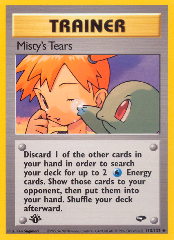 Misty's Tears (Unlimited) Pokemon card (118/132, Gym Challenge)