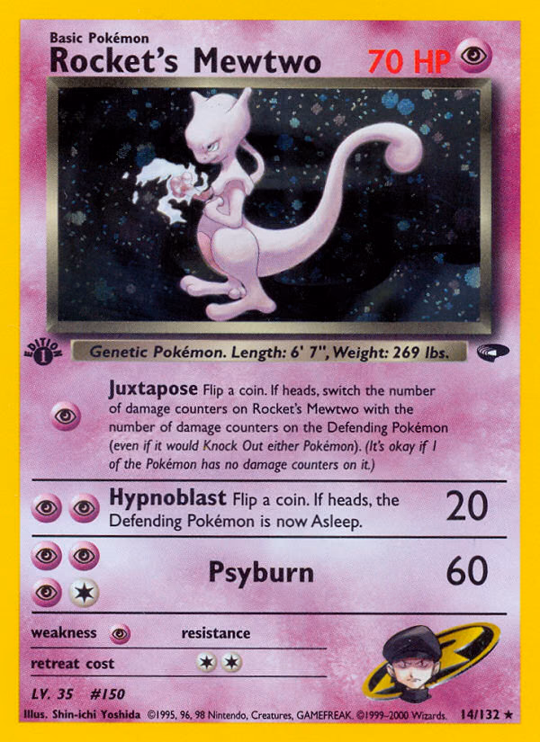 Rocket's Mewtwo (Unlimited) Pokemon card (14/132, Gym Challenge)
