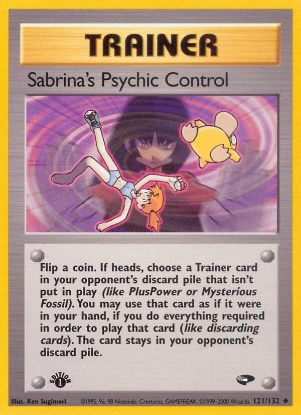 Sabrina's Psychic Control (1st Edition) Pokemon card (121/132, Gym Challenge)
