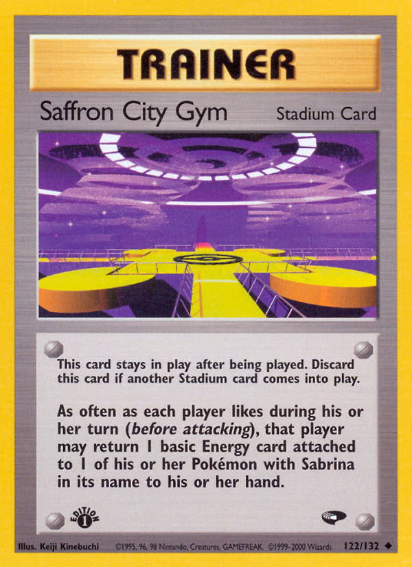 Saffron City Gym (Unlimited) Pokemon card (122/132, Gym Challenge)