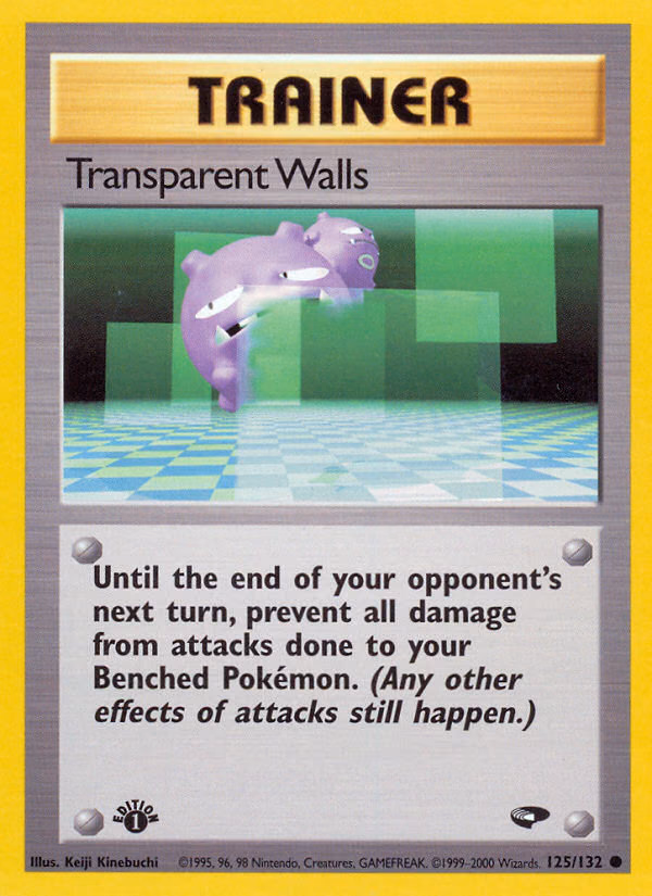 Transparent Walls (1st Edition) Pokemon card (125/132, Gym Challenge)