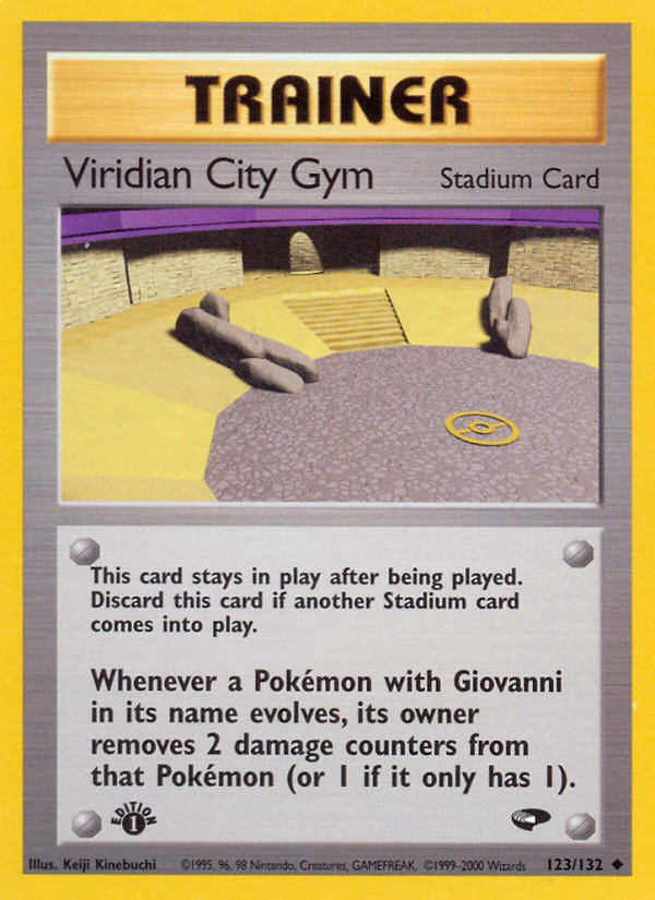Viridian City Gym (Unlimited) Pokemon card (123/132, Gym Challenge)