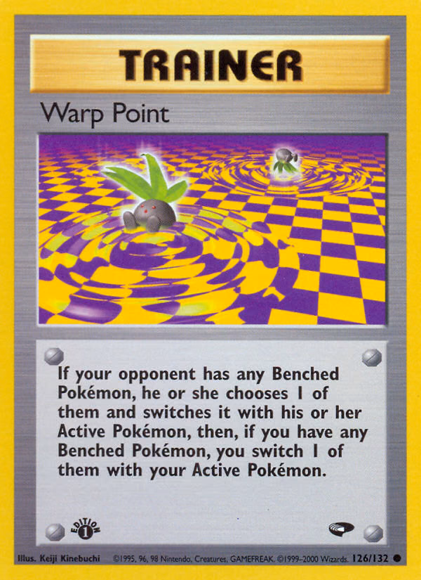 Warp Point (1st Edition) Pokemon card (126/132, Gym Challenge)