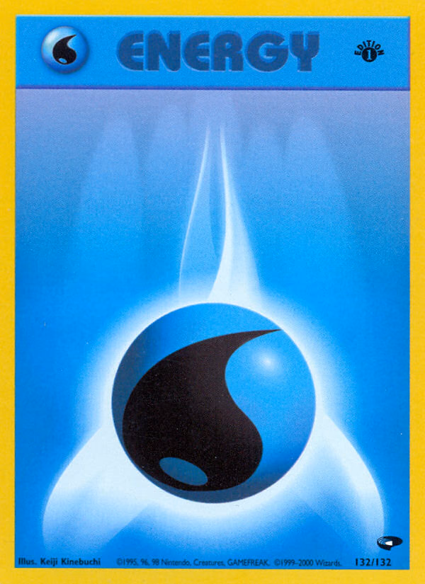 Water Energy (Unlimited) Pokemon card (132/132, Gym Challenge)