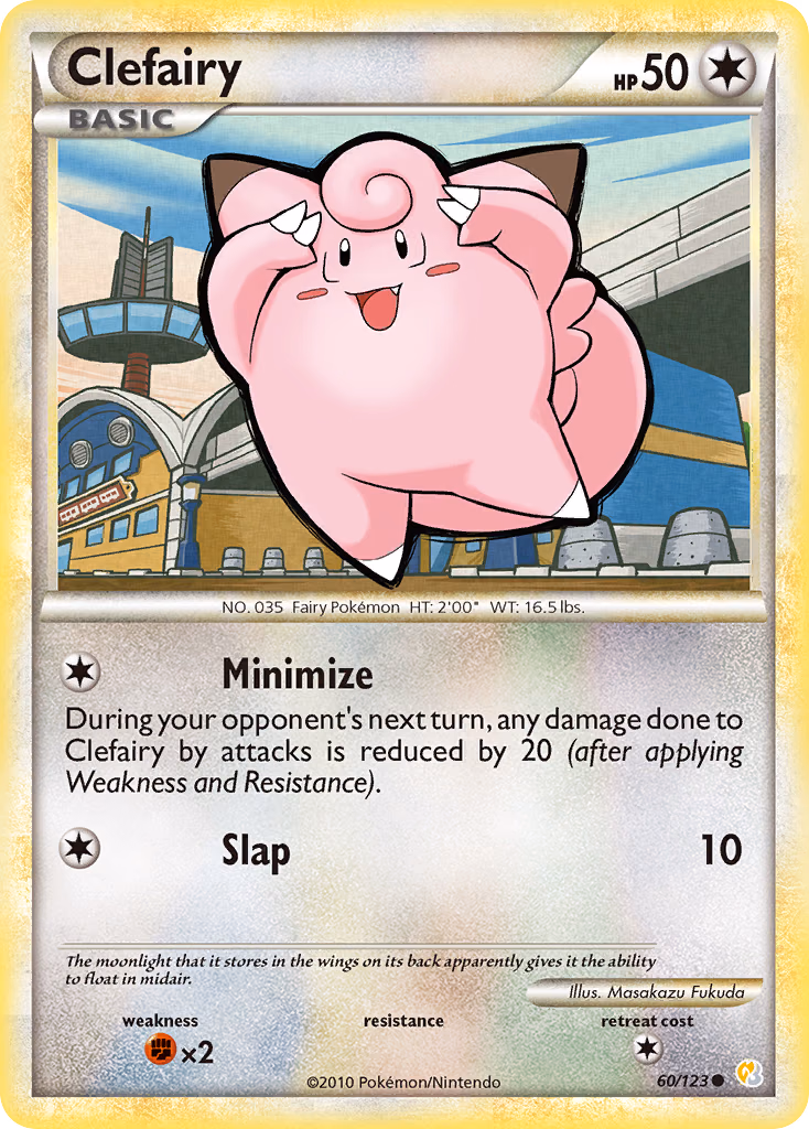 Clefairy Pokemon card (60/123, HeartGold & SoulSilver)