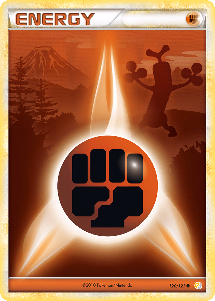 Fighting Energy Pokemon card (120/123, HeartGold & SoulSilver)