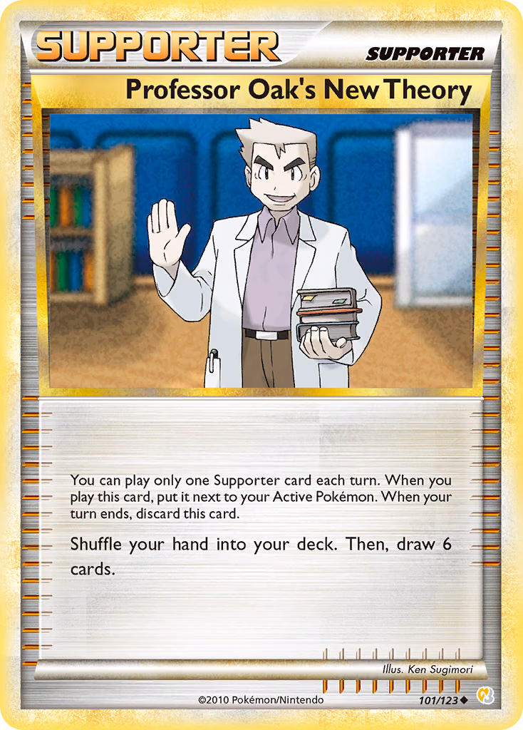 Professor Oak's New Theory Pokemon card (101/123, HeartGold & SoulSilver)