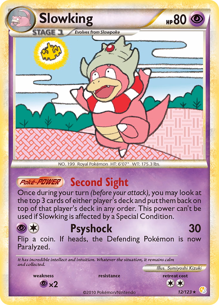 Slowking Pokemon card (12/123, HeartGold & SoulSilver)
