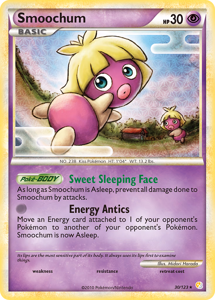 Smoochum Pokemon card (30/123, HeartGold & SoulSilver)