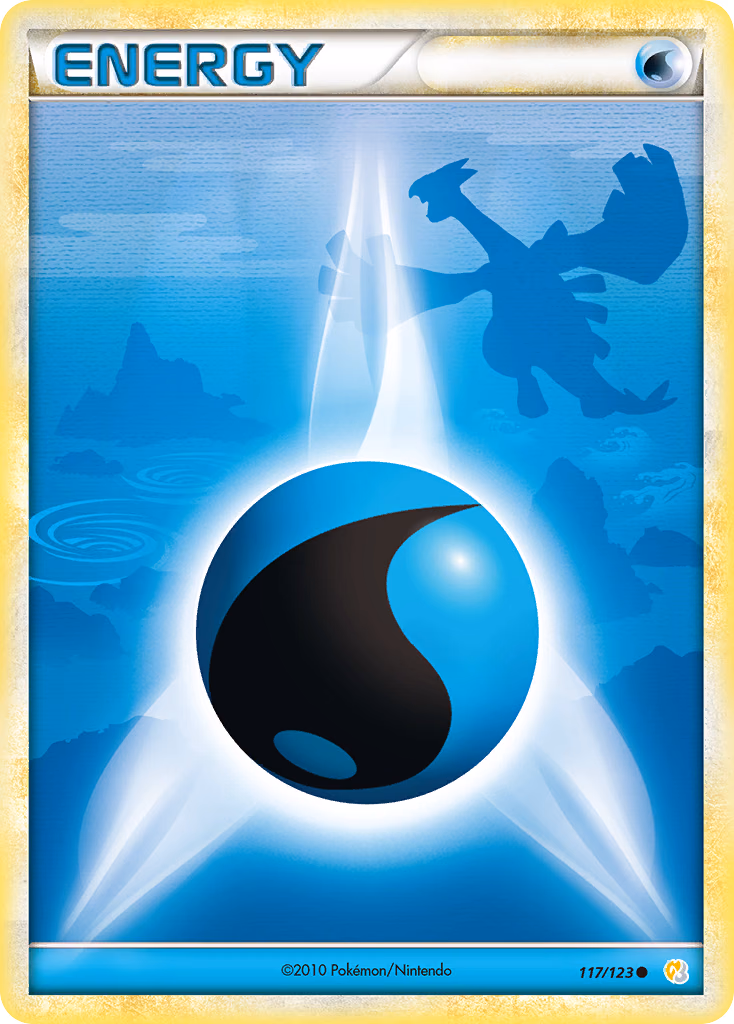 Water Energy Pokemon card (117/123, HeartGold & SoulSilver)
