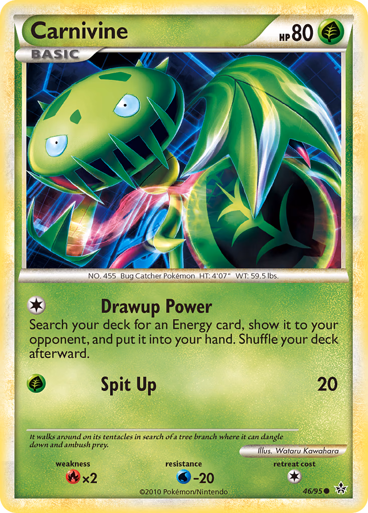 Carnivine Pokemon card (46/95, HS—Unleashed)