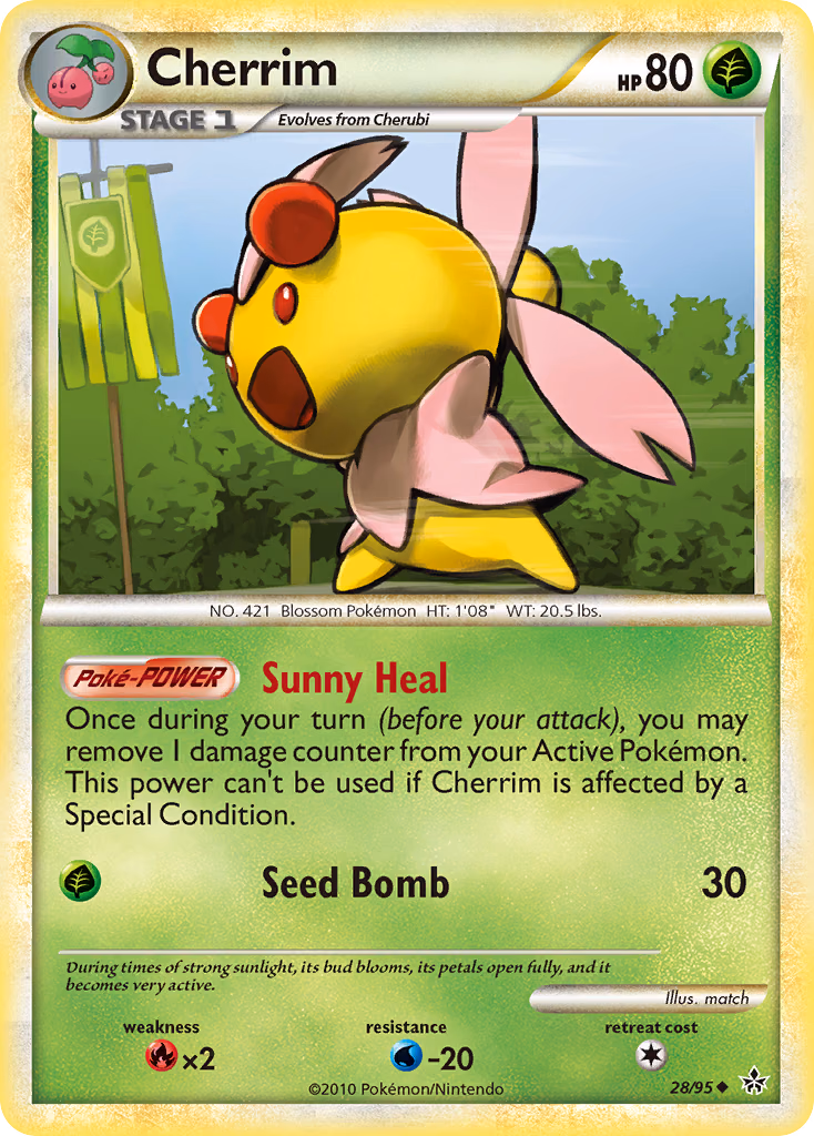 Cherrim Pokemon card (28/95, HS—Unleashed)