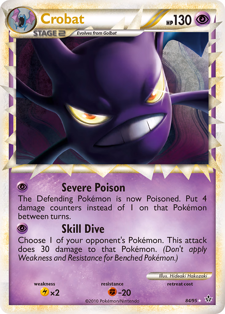 Crobat Pokemon card (84/95, HS—Unleashed)
