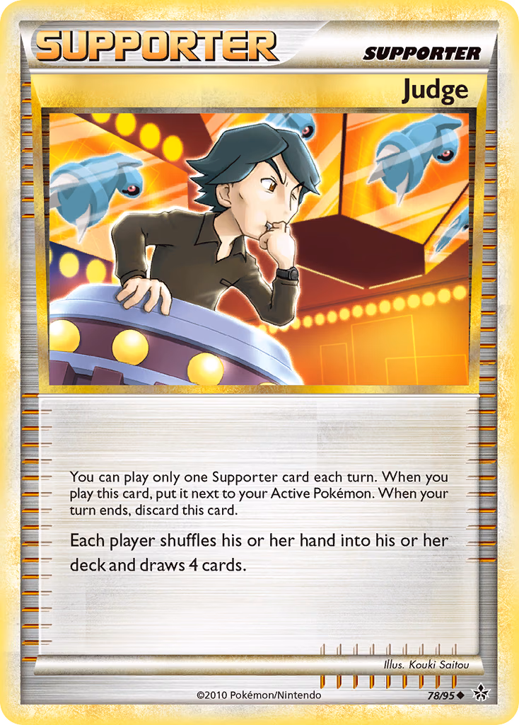 Judge Pokemon card (78/95, HS—Unleashed)
