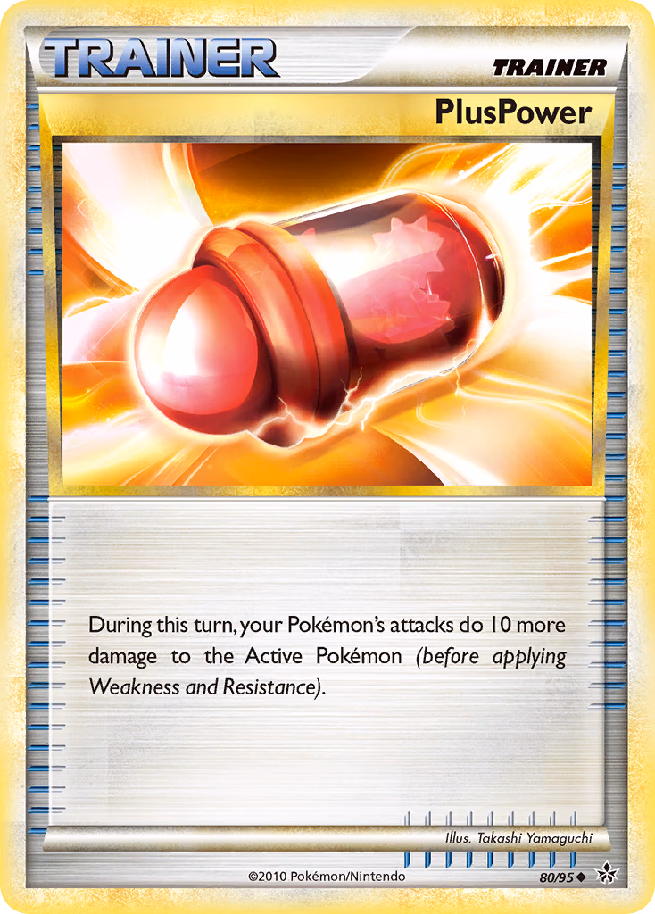 PlusPower Pokemon card (80/95, HS—Unleashed)