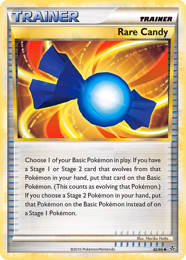Rare Candy Pokemon card (82/95, HS—Unleashed)