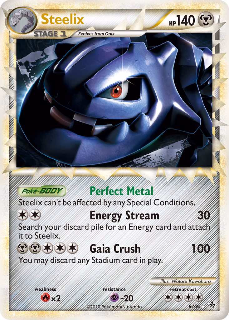 Steelix Pokemon card (87/95, HS—Unleashed)