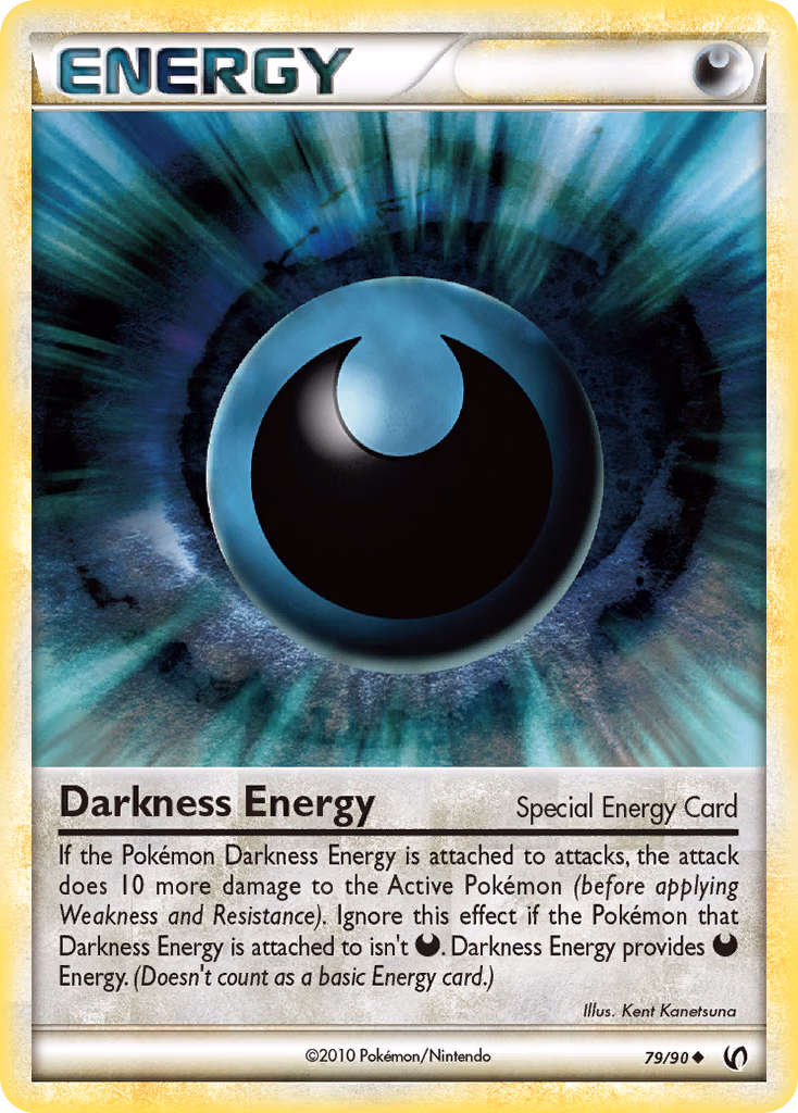 Darkness Energy Pokemon card (79/90, HS—Undaunted)