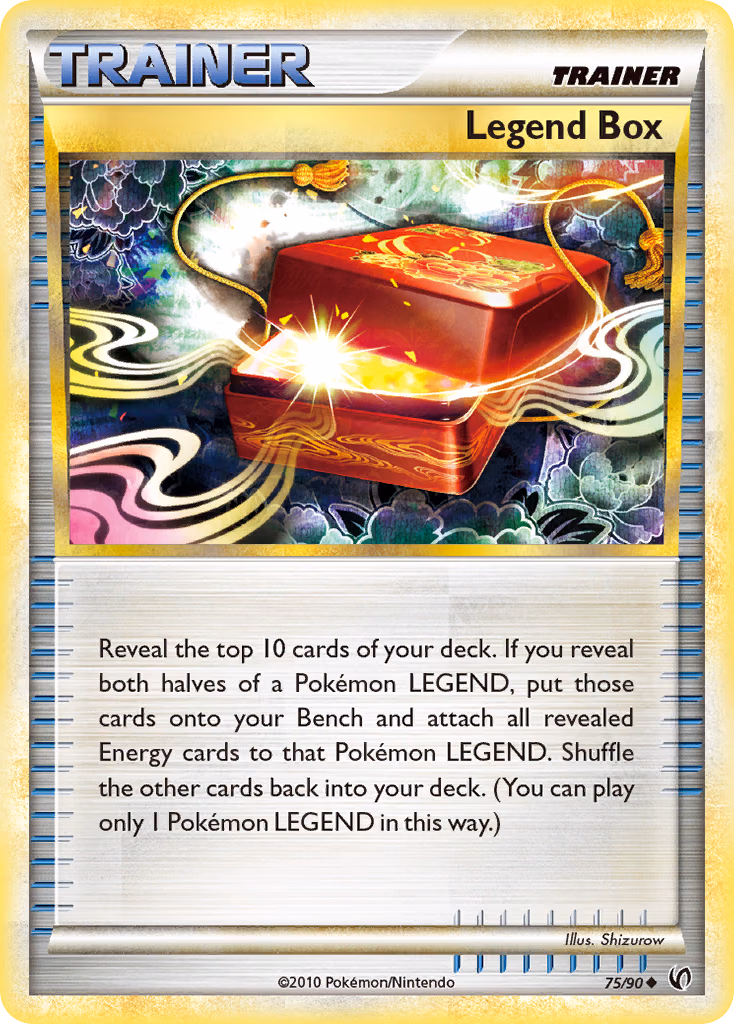 Legend Box Pokemon card (75/90, HS—Undaunted)