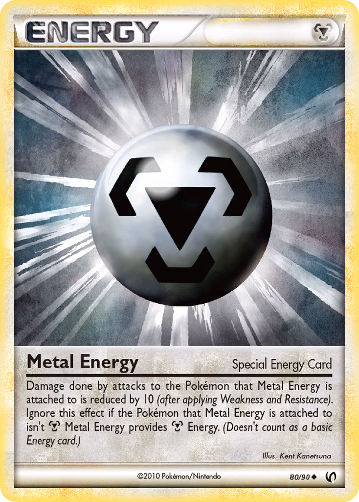 Metal Energy Pokemon card (80/90, HS—Undaunted)