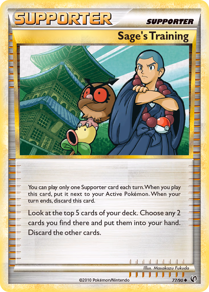 Sage's Training Pokemon card (77/90, HS—Undaunted)