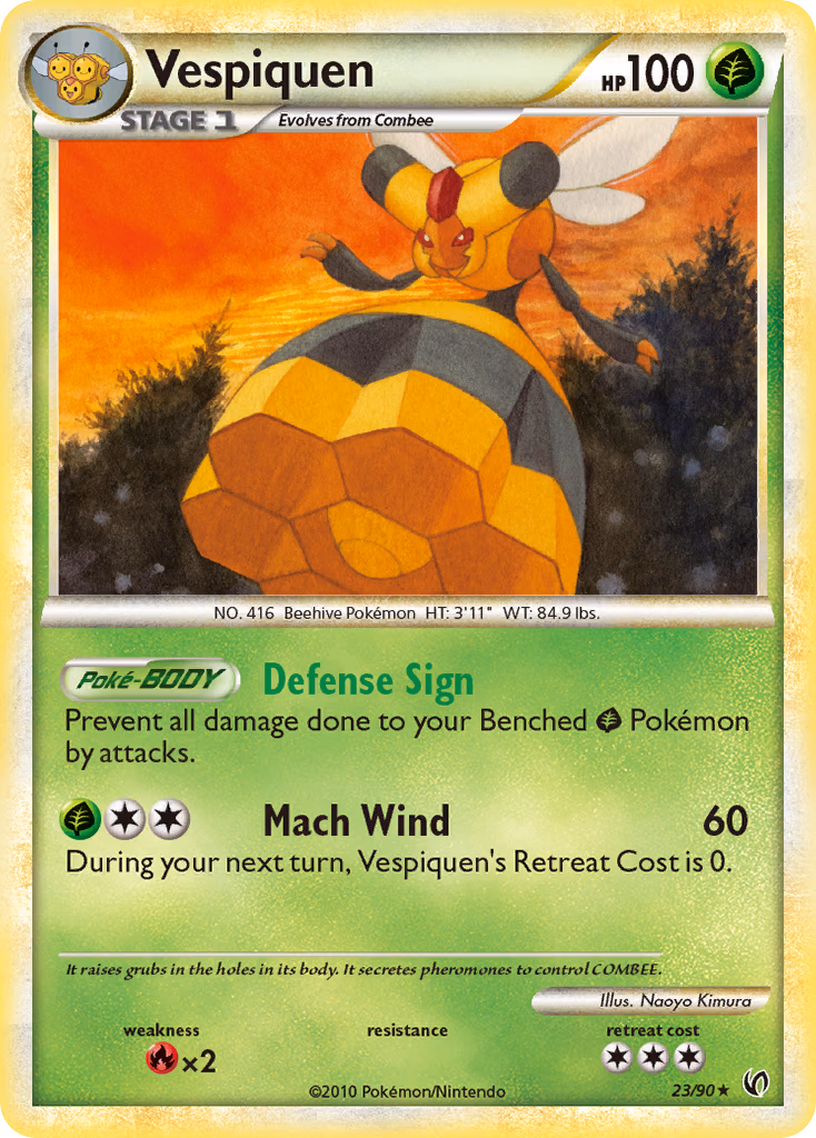 Vespiquen Pokemon card (23/90, HS—Undaunted)