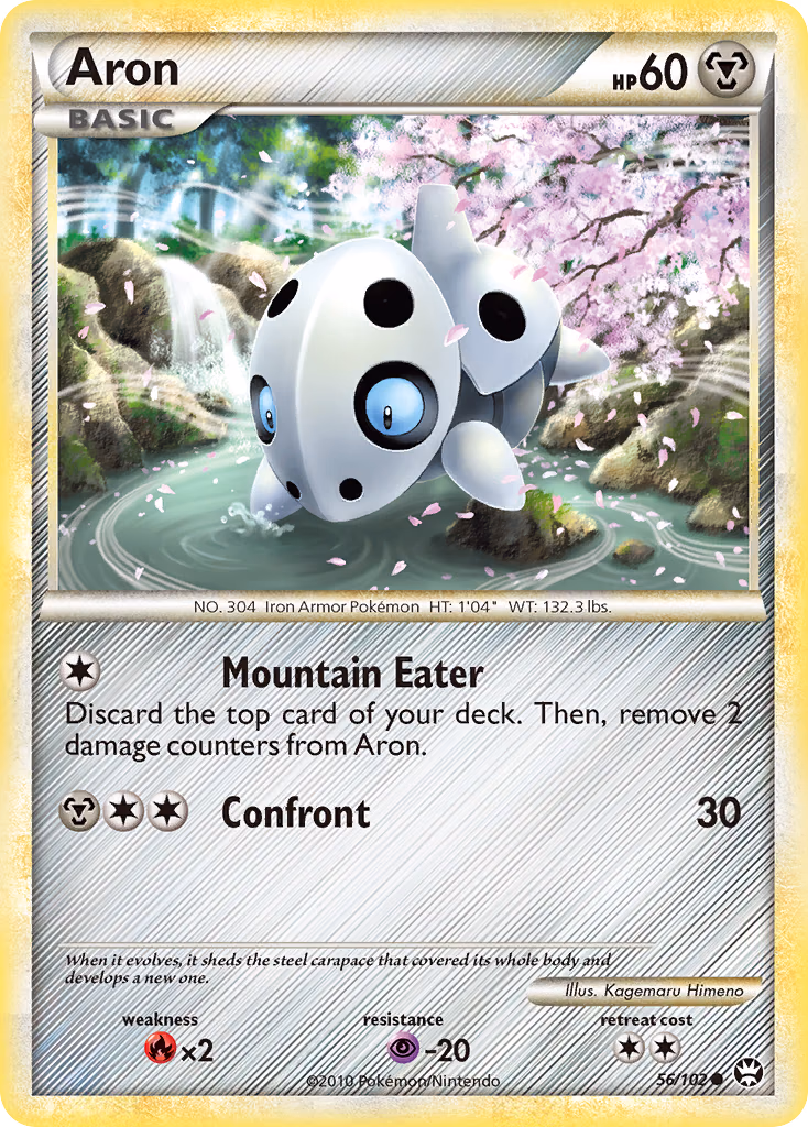 Aron Pokemon card (56/102, HS—Triumphant)