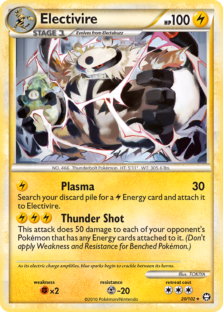 Electivire Pokemon card (20/102, HS—Triumphant)