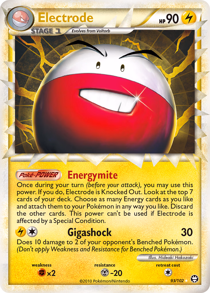 Electrode Pokemon card (93/102, HS—Triumphant)
