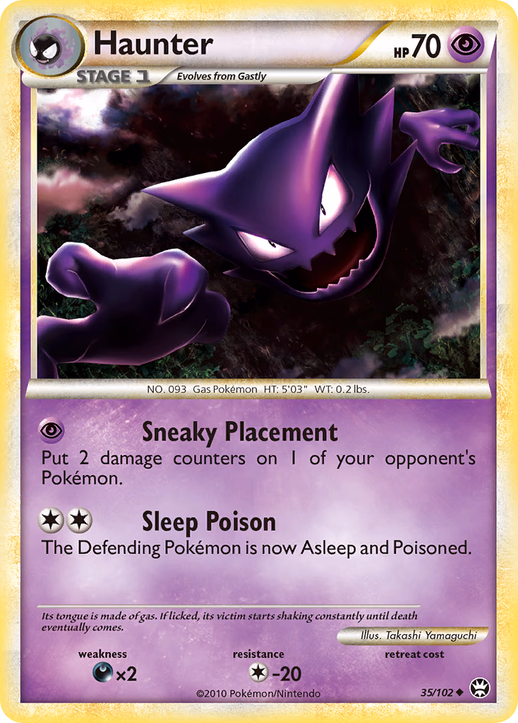 Haunter Pokemon card (35/102, HS—Triumphant)