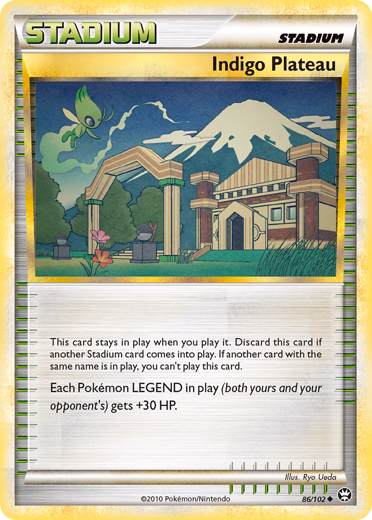 Indigo Plateau Pokemon card (86/102, HS—Triumphant)