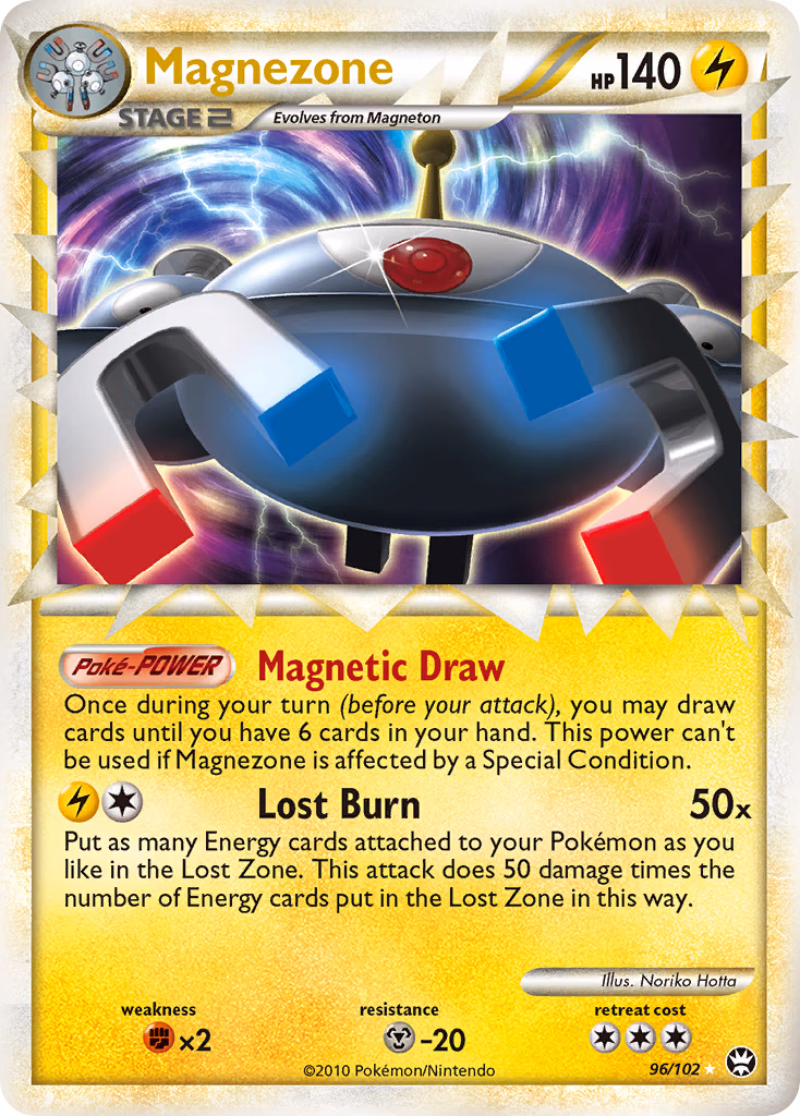 Magnezone Pokemon card (96/102, HS—Triumphant)