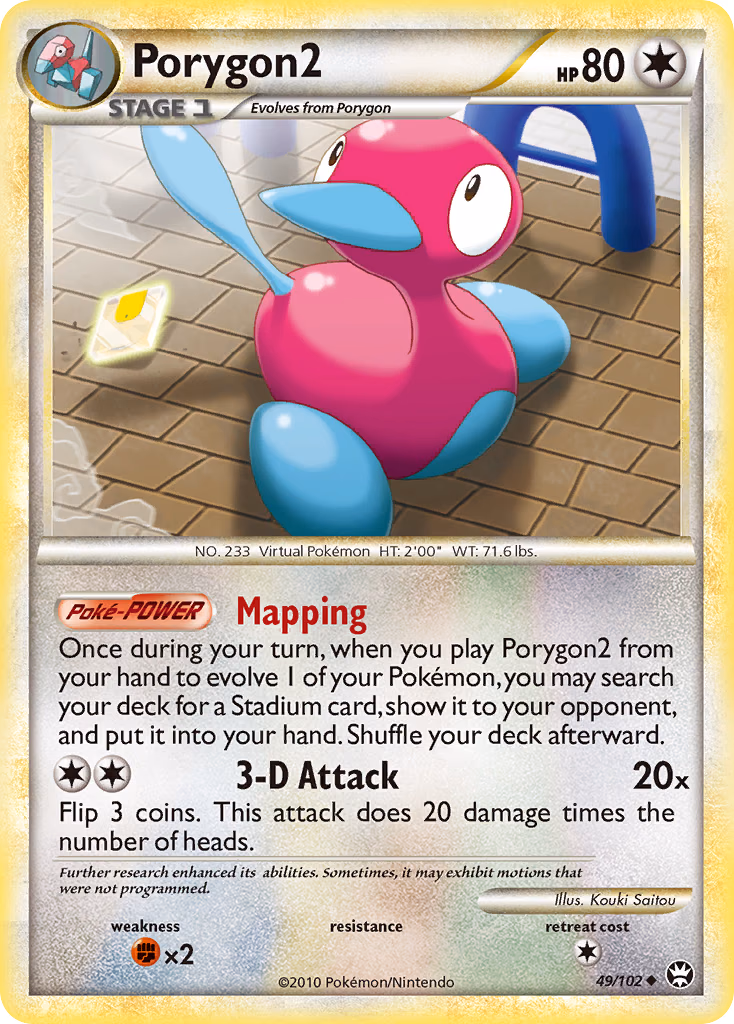 Porygon2 Pokemon card (49/102, HS—Triumphant)
