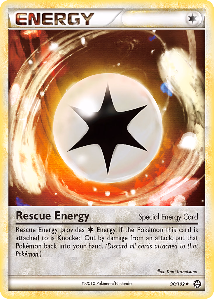 Rescue Energy Pokemon card (90/102, HS—Triumphant)