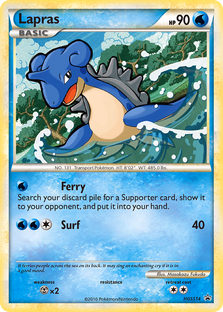 Lapras Pokemon card (HGSS14, HGSS Black Star Promos)