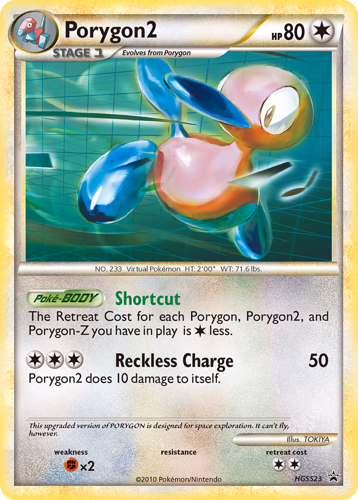 Porygon2 Pokemon card (HGSS23, HGSS Black Star Promos)