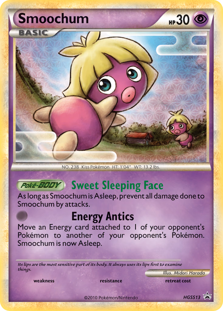 Smoochum Pokemon card (HGSS13, HGSS Black Star Promos)