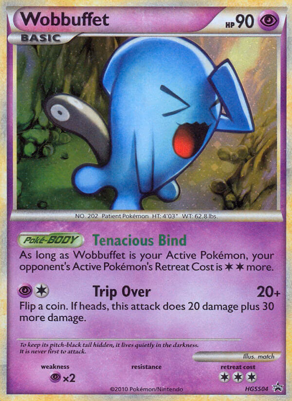 Wobbuffet Pokemon card (HGSS04, HGSS Black Star Promos)