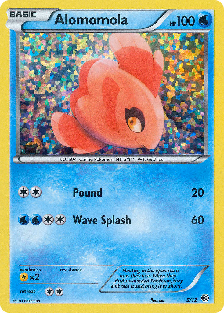 Alomomola Pokemon card (5/12, McDonald's Collection 2011)