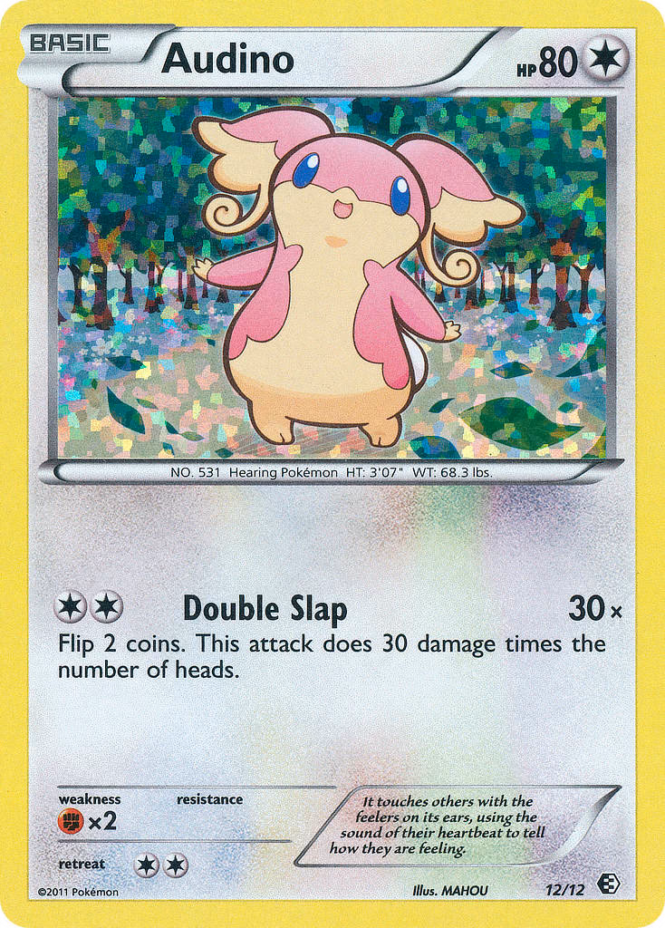 Audino Pokemon card (12/12, McDonald's Collection 2011)